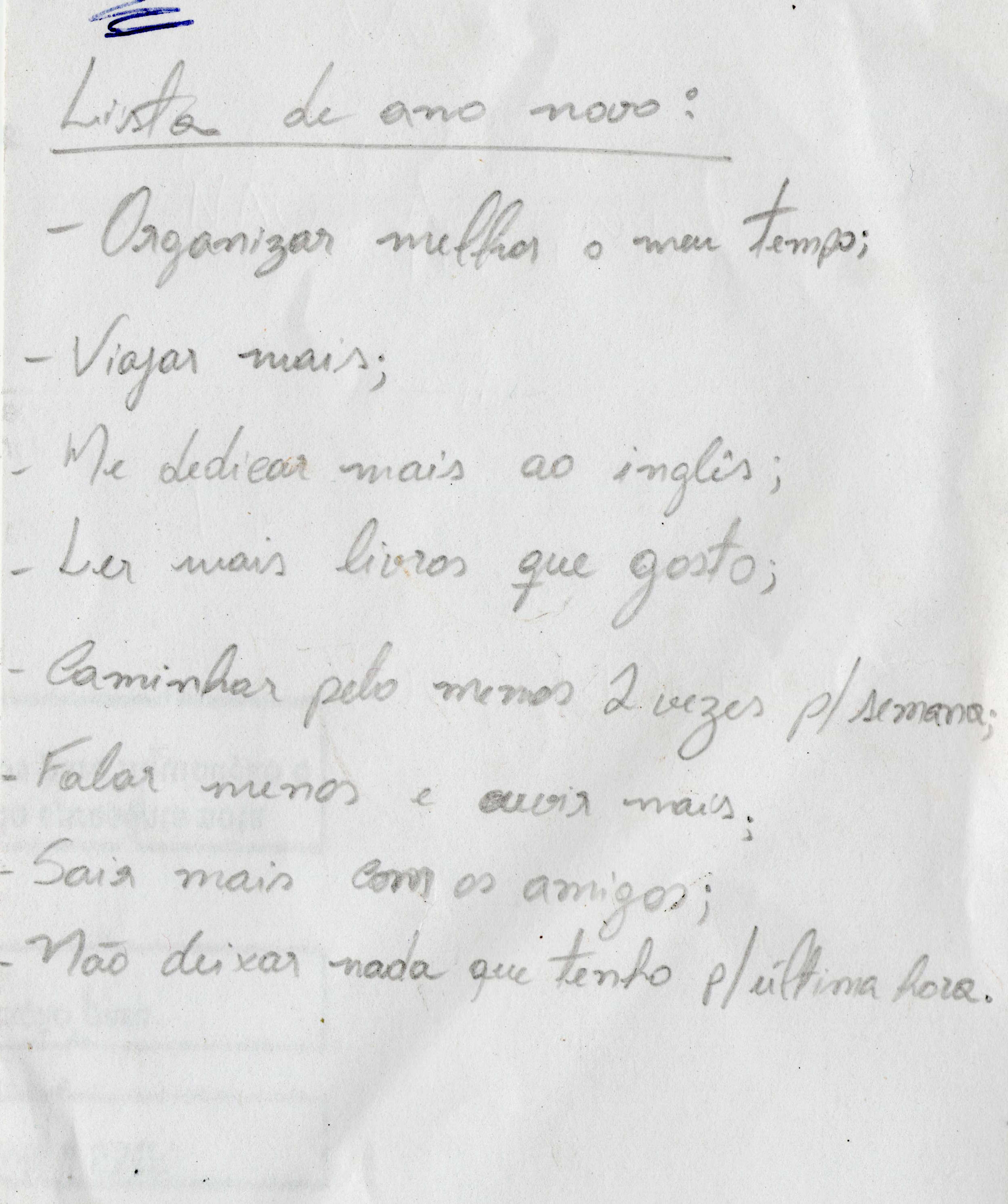  Figura 3 – Uma das listas de desejo recebida, 2011. Fonte: Acervo pessoal da artista.