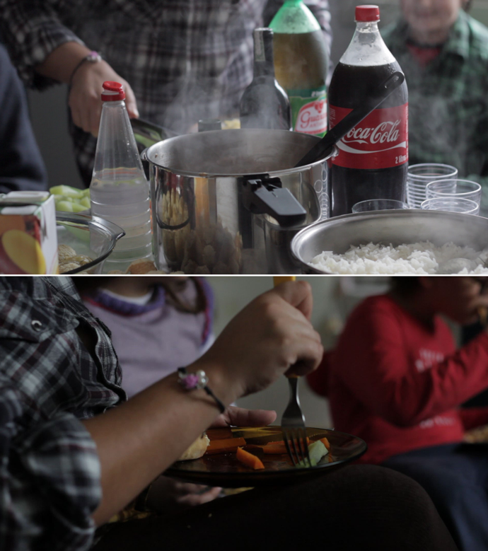  Figura 5 – Letícia Bertagna, Almoço em comum, proposição, 2011. Fotos: Letícia Bertagna e Juliano Ventura.